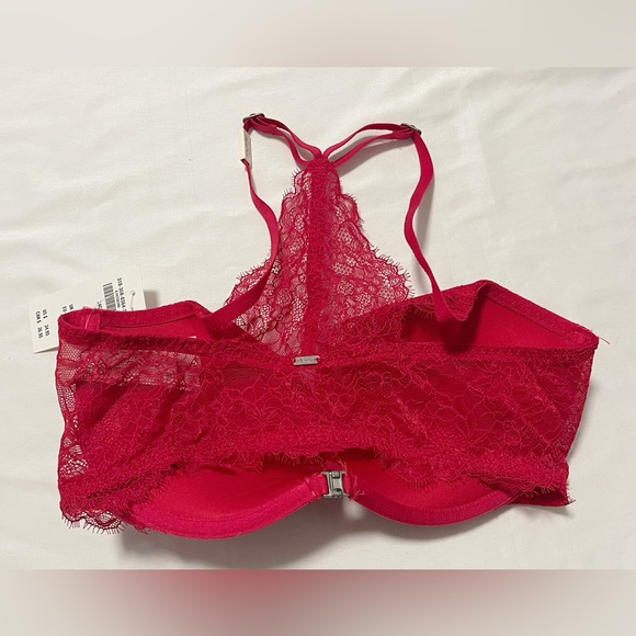Hollister Gilly Hicks Red Lace Front Clasp Push Up Bra - Picture 4 of 7